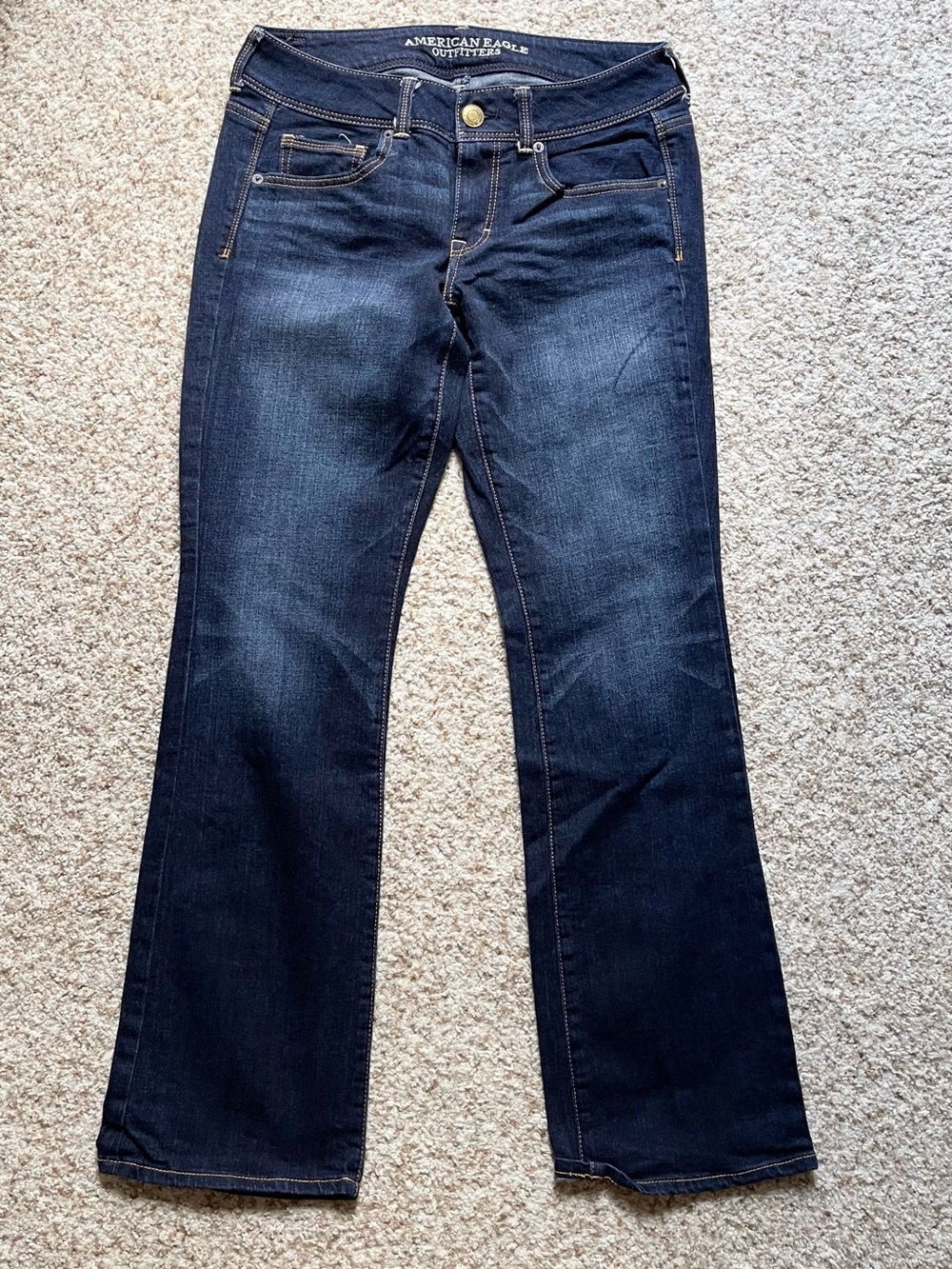 American Eagle Dark Blue Kick Boot Bootcut Jeans